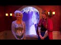 Anna and Elsa Meet & Greet w/ Talking Olaf at Fantasyland Frozen Royal Reception, Disneyland