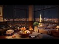 Cozy Paris Bedroom Ambience with Elegant Jazz Saxophone Instrumental Music & Rain Sounds for Sleep