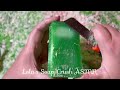 ASMR soap crushing 💚🕊💚 super crunchy green and white soap set with roses, spirals, and starch!