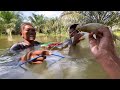 PASANG RAWAI DI TENGAH JALAN DI SERBU ROMBONGAN IKAN MUDIK DARI SUNGAI