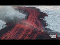 Iceland volcano: Mesmerizing drone video shows bubbling lava swallow road near Blue Lagoon