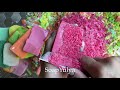 ASMR cutting cubes on Dex, Berry, Royal soap