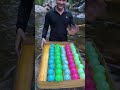 Amazing Man Trying Solve Puzzle Balls Colors Game Challenge Waterfalls Place