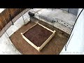 Building a planter box and planting frost-necessary seeds before the snow comes