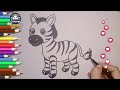 How to draw zebra easy drawing step by step | how to draw zebra for kids | With colorologyart