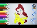 How to Draw Disney Princess Belle | How to Draw Belle | Princess Belle Drawing with colorologyart