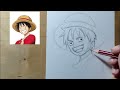 Learn to draw Luffy from One Piece anime in Loomis's simplified way