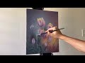 How to PAINT Colorful Tulips | ACRYLIC PAINTING 🌷