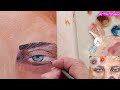 The simplest Oil painting techniques for beginners | how to Paint eyes | how to paint | oil paint