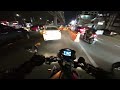 Triumph Street Triple RS and Suzuki GSXS 750 night ride sa gabi