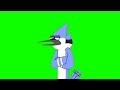 Mordecai pissed off green screen