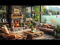 Cozy Porch Ambience ☕ Relaxing Jazz Instrumental Music For Study & Work, Focus
