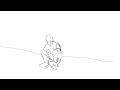 Cat with human sketchy animation test