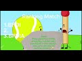 Ranking Match throughout BFDI