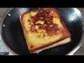 Oh my god, so delicious! A quick breakfast in 5 minutes! Toast with ham and cheese