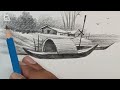 How to draw Boats in Landscape Art