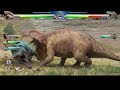 Pachyrhinosaurus vs Gorgosaurus with Healthbars