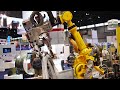 Fanuc robot with a spot welder