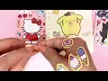 [ToyASMR] Decorate with Sticker Book Dress Up : Hello Kitty, Kuromi, My Melody, Pompompurin,Pochacco