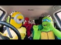 Superheroes Surprise Happy Dog With Dancing Car Ride