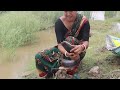 Unbelievable Fishing Video 🎣|| A smart girl hook fishing in river #indian_hook_fishing #hook_fishing