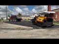 Short clip of asphalt application at Post Office in Ottawa, Ohio