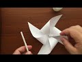 DIY How To Make Paper Windmill (Pinwheel). Easy Project for Children