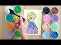Sand Painting Elsa Queen, coloring for children #sandcoloring #Elsa #coloring