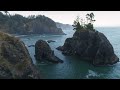 OREGON COAST | DRONE  FLY BY with Calming Piano Music | 4K