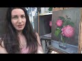 How to Paint Pink Peonies Part 3 of 3- Refining the Color Wash