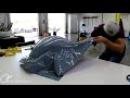 How To Vinyl Wrap A Motorcycle Gas Tank In One Piece with Vvivid Nardo Grey