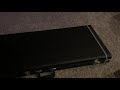 Unboxing for rare Robin Wedge guitar.
