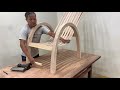Extremely Creative Woodworking With Wooden Strips // Unique Chair Design With Amazing Curves