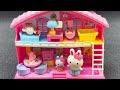 4-minute satisfied unboxing, pink mini cabin toy game | ASMR | comment toy