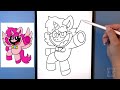 How To Draw Amethyst Alirconheart | Fanmade Smiling Critter | Poppy Playtime