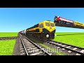 HIGHEST SPEED TRAIN HARDLY HITTING ON TWO TRAINS FROM 10 FEET HEIGHT ▶️ Train Simulator | CrazyRails