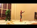 awesome stop motion hulk vs spiderman
