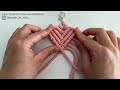 [SUB] DIY Macrame Heart Keychain 마크라메 키링 만들기
