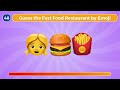 Guess the Fast Food Restaurant by Emoji 🍔 Emoji Quiz
