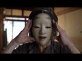 Process of making traditional Japanese masks.Craftsmen who have been making masks for 40 years.