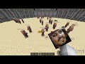 1,000 Villagers VS 1 Pillager in Minecraft