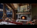 Cozy Cabin Ambience with Fireplace Crackling Sound for Sleeping - ASMR