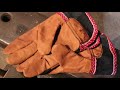 leather work gloves/sewing home made/diy