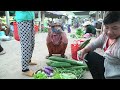 Market Sale of Harvest Vegetable Garden - Planting a New Rice Crop - Daily Life | Le Thi Dung
