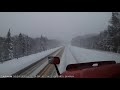 Quick snow storm on Highway 11/17 down the North Shore tonight.