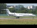 NBA Legend Michael Jordan Private Jet Gulfstream 550 Close Up & Take Off at Milan Linate LIML