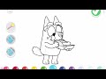 BLUEY LET’S EAT! COLOR AND DOODLE FOODS AT BLUEY WITH ME! #bluey