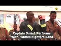 Captain Smart Performs With Flames Fighters Band