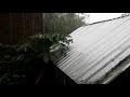 Overcome insomnia and sleep deeply in 3 minutes with heavy rain sounds on a tin roof