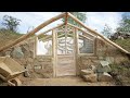 Construction of a dugout in the mountains. DIY